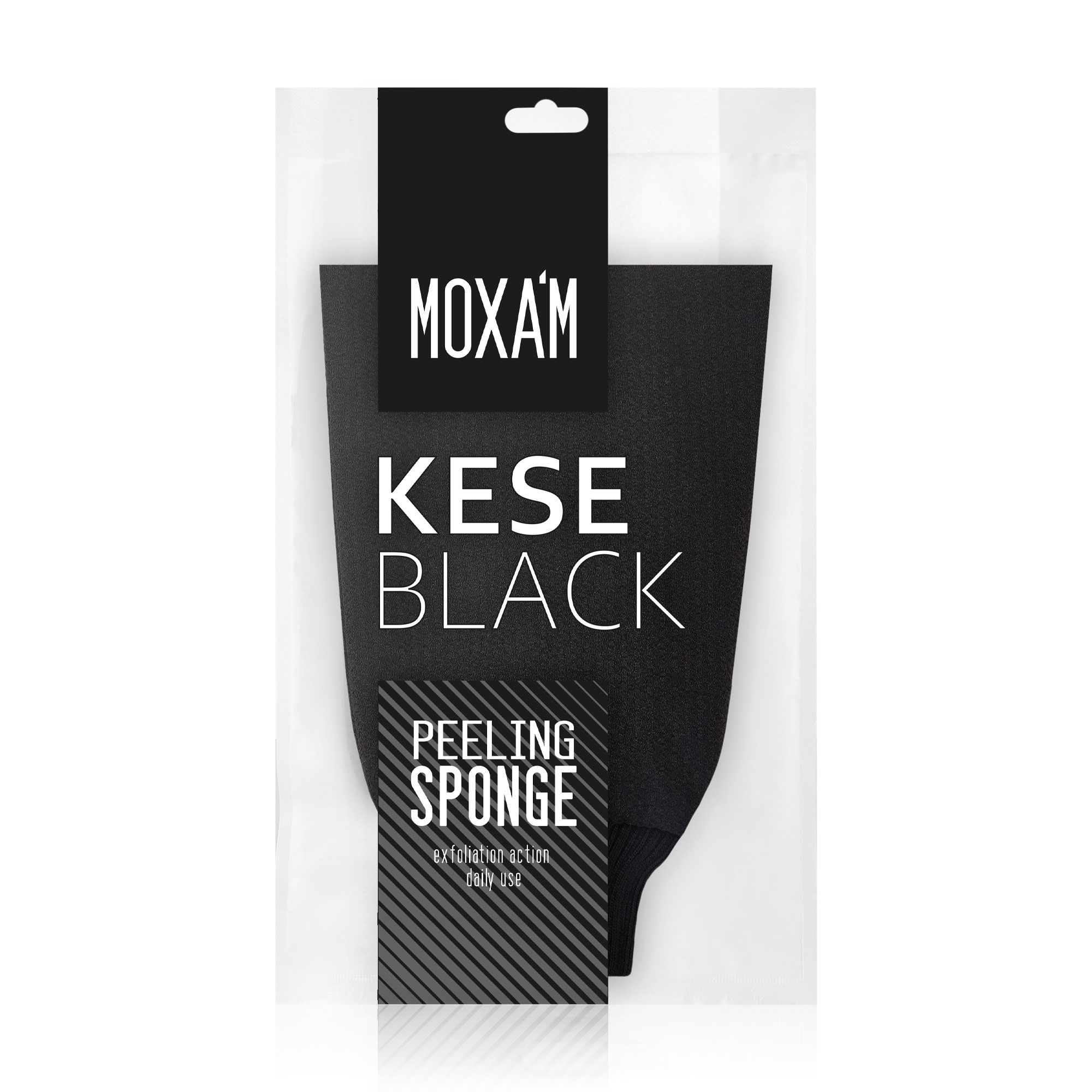 Рукавиця-мочалка Кесе Moxa'm Kese Black Peeling Sponge чорна